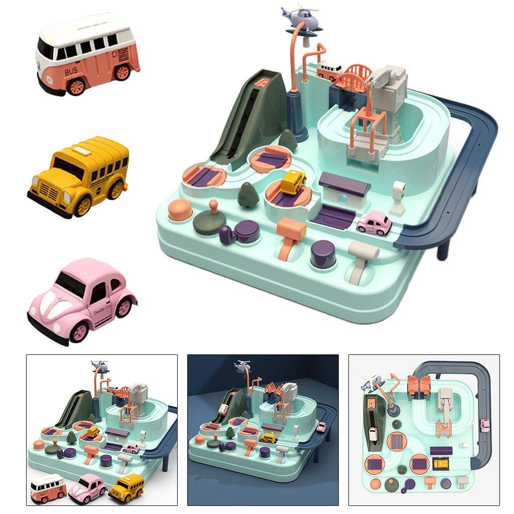 Buy Racing Rail Car Model Educational Toy Adventure Mechanical Interactive Train discounted | Products On Sale Australia