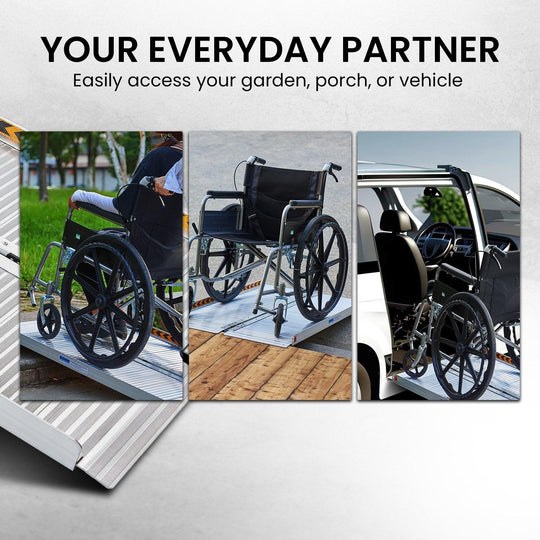 Buy Rigg Aluminium Foldable Wheelchair Ramp With Handle - 3ft discounted | Products On Sale Australia