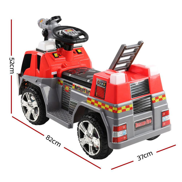 Buy Rigo Kids Electric Ride On Car Fire Engine Fighting Truck Toy Cars 6V Red discounted | Products On Sale Australia