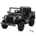 Buy Rigo Kids Electric Ride On Car Jeep Military Off Road Toy Cars Remote 12V Black discounted | Products On Sale Australia