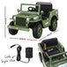 Buy Rigo Kids Electric Ride On Car Jeep Military Off Road Toy Cars Remote 12V Olive discounted | Products On Sale Australia