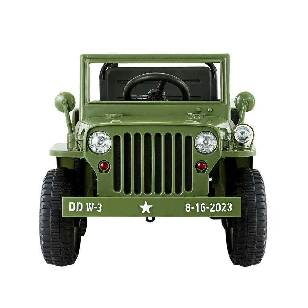 Buy Rigo Kids Electric Ride On Car Jeep Military Off Road Toy Cars Remote 12V Olive discounted | Products On Sale Australia