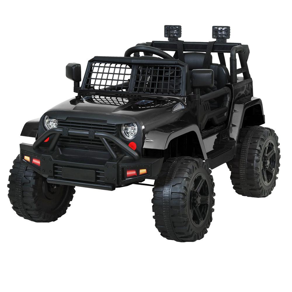 Buy Rigo Kids Electric Ride On Car Jeep Toy Cars Remote 12V Black discounted | Products On Sale Australia