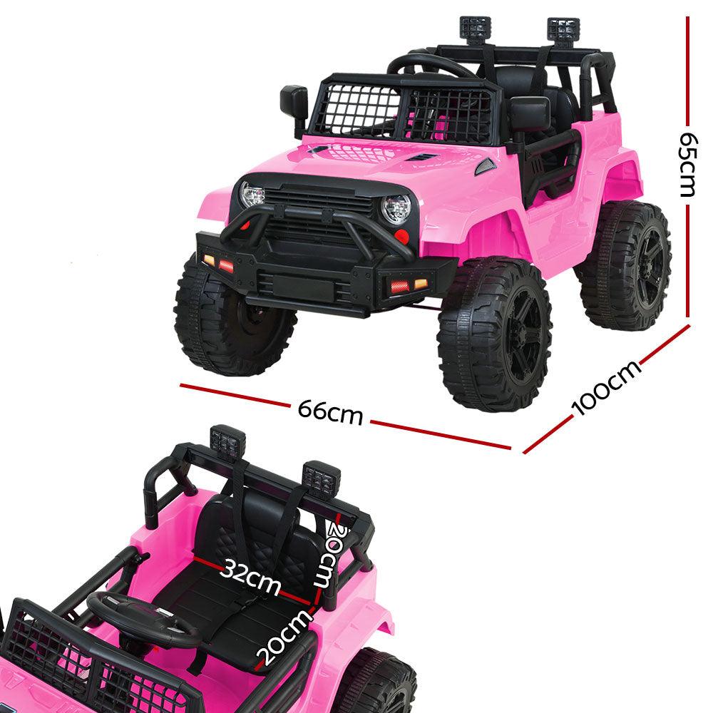 Buy Rigo Kids Electric Ride On Car Jeep Toy Cars Remote 12V Pink discounted | Products On Sale Australia