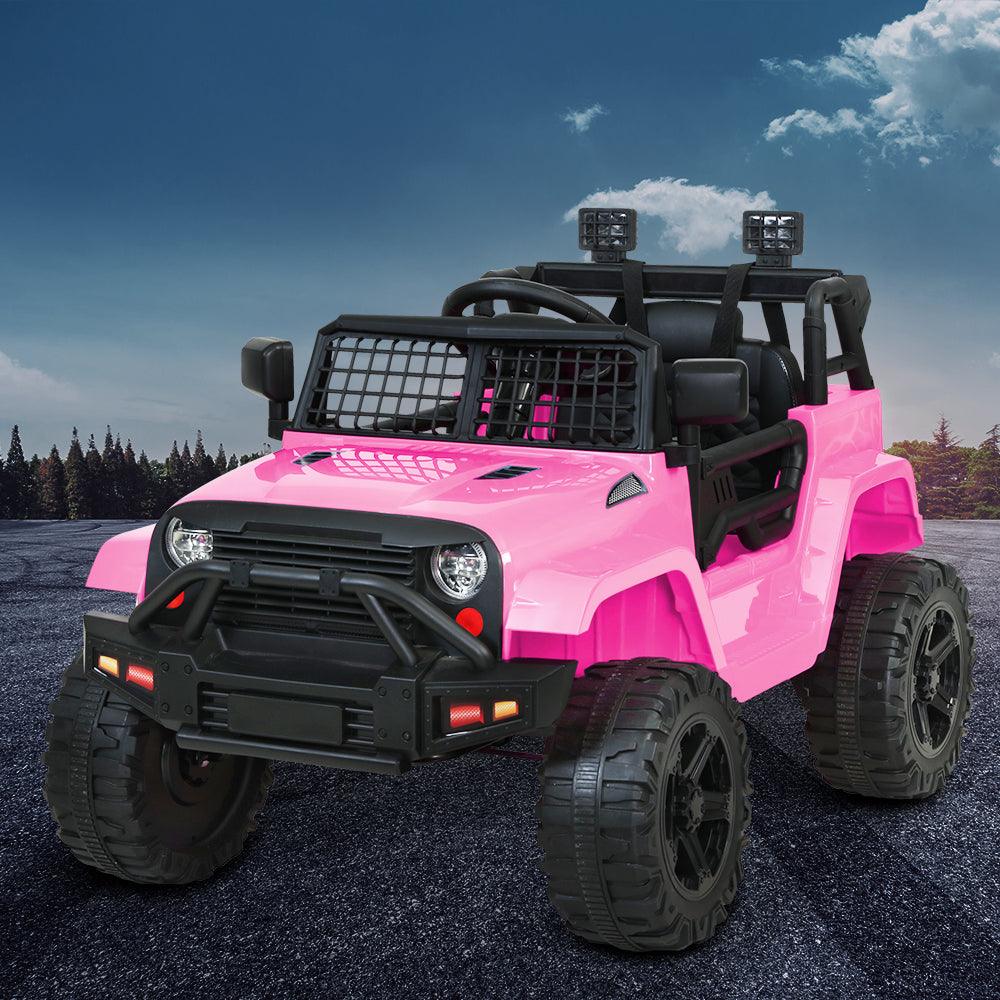 Buy Rigo Kids Electric Ride On Car Jeep Toy Cars Remote 12V Pink discounted | Products On Sale Australia