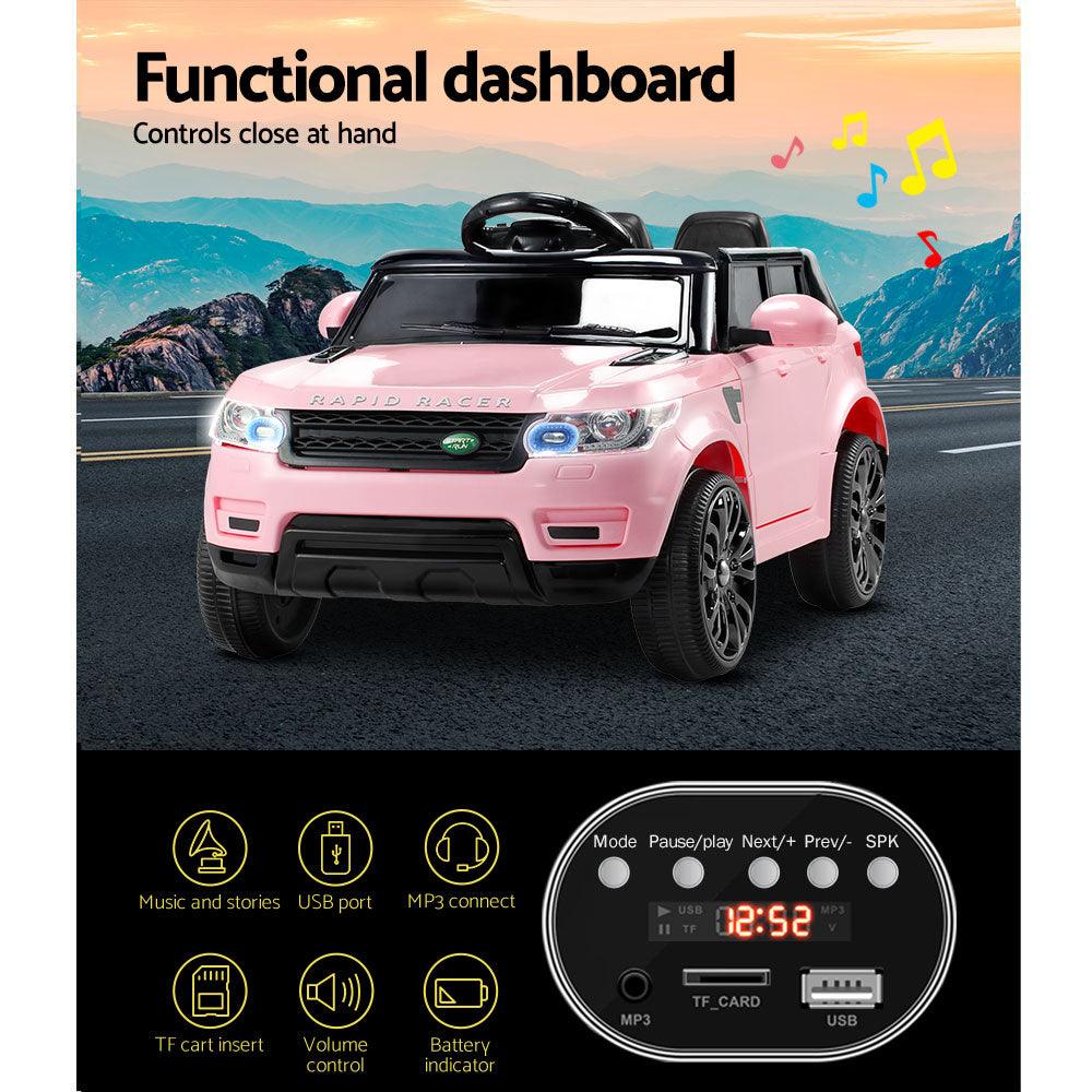 Buy Rigo Kids Electric Ride On Car SUV Range Rover-inspired Cars Remote 12V Pink discounted | Products On Sale Australia