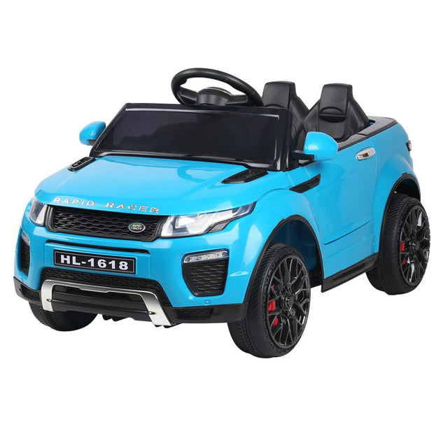 Buy Rigo Kids Electric Ride On Car SUV Range Rover-inspired Toy Cars Remote 12V Blue discounted | Products On Sale Australia