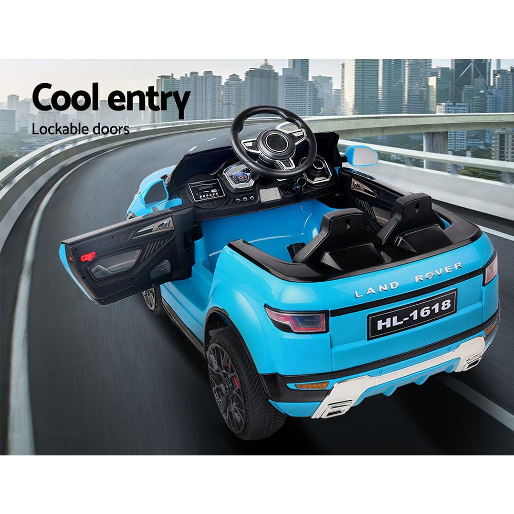 Buy Rigo Kids Electric Ride On Car SUV Range Rover-inspired Toy Cars Remote 12V Blue discounted | Products On Sale Australia