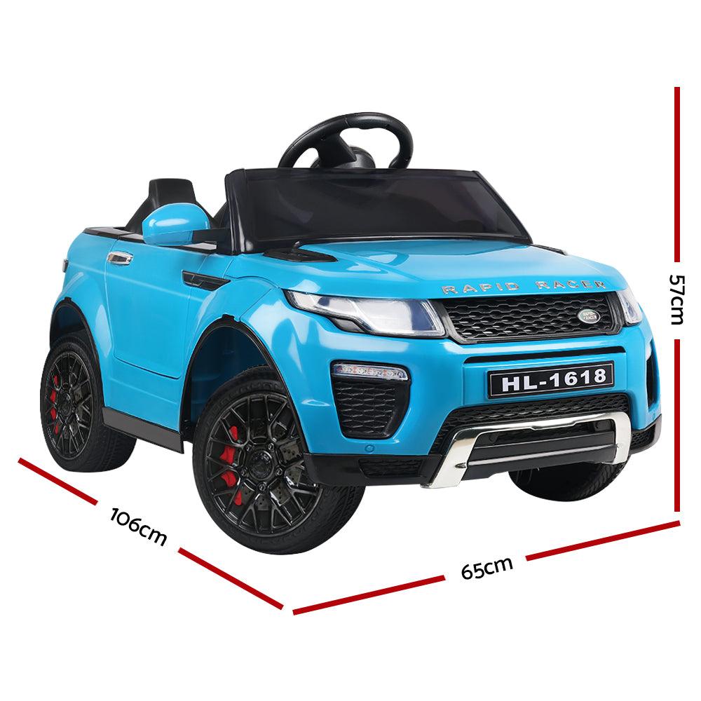 Buy Rigo Kids Electric Ride On Car SUV Range Rover-inspired Toy Cars Remote 12V Blue discounted | Products On Sale Australia