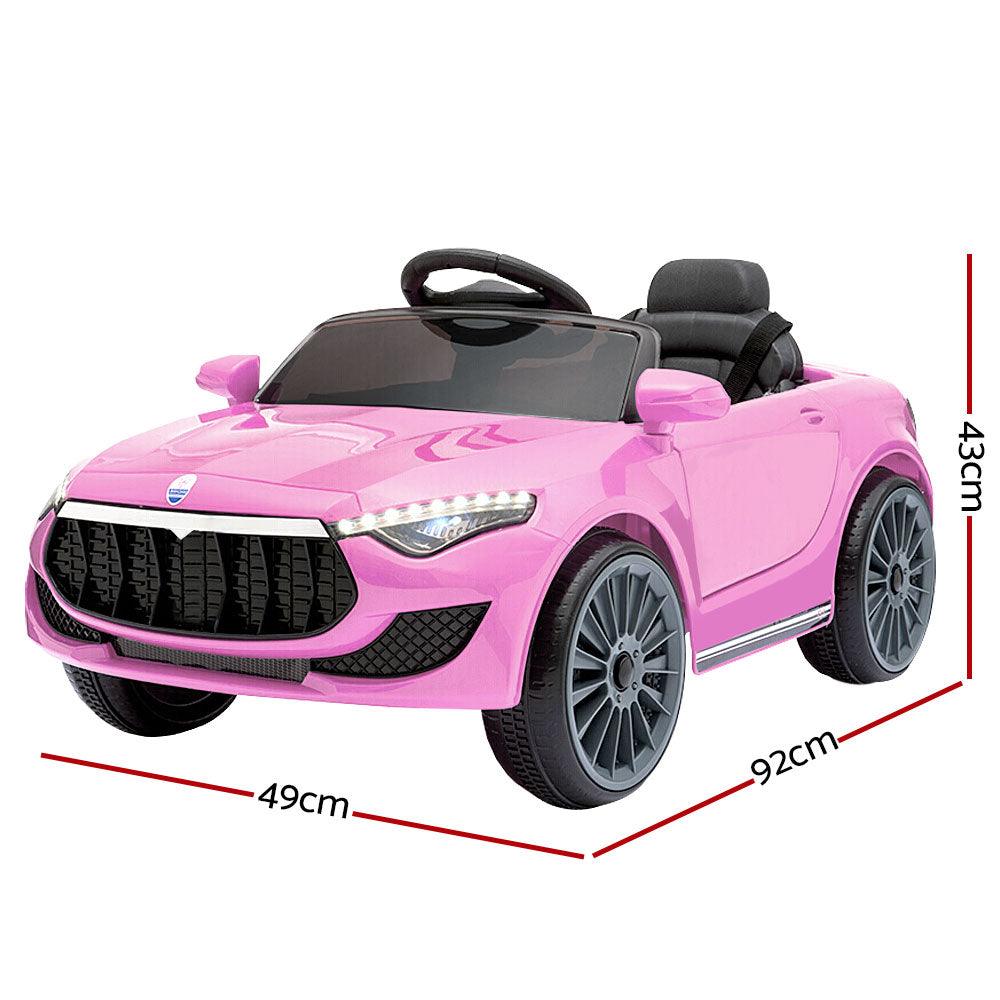 Buy Rigo Kids Electric Ride On Car Toys Cars Headlight Music Remote Control 12V Pink discounted | Products On Sale Australia