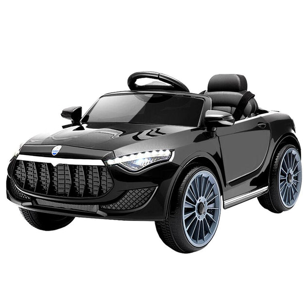 Buy Rigo Kids Electric Ride On Car Toys Cars Horn Music Remote Control 12V Black discounted | Products On Sale Australia