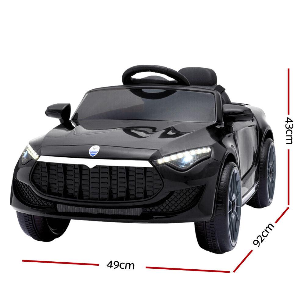 Buy Rigo Kids Electric Ride On Car Toys Cars Horn Music Remote Control 12V Black discounted | Products On Sale Australia