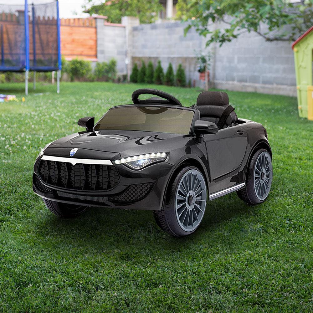 Buy Rigo Kids Electric Ride On Car Toys Cars Horn Music Remote Control 12V Black discounted | Products On Sale Australia