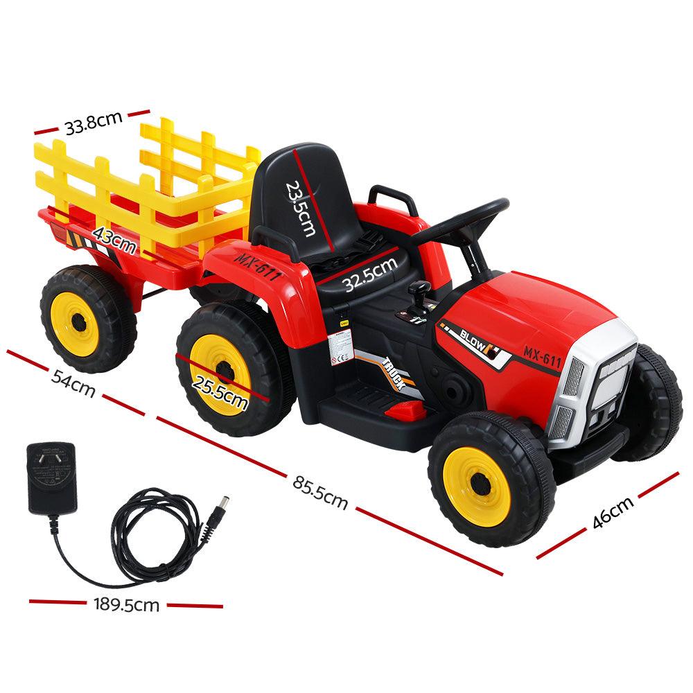 Buy Rigo Kids Electric Ride On Car Tractor Toy Cars 12V Red discounted | Products On Sale Australia