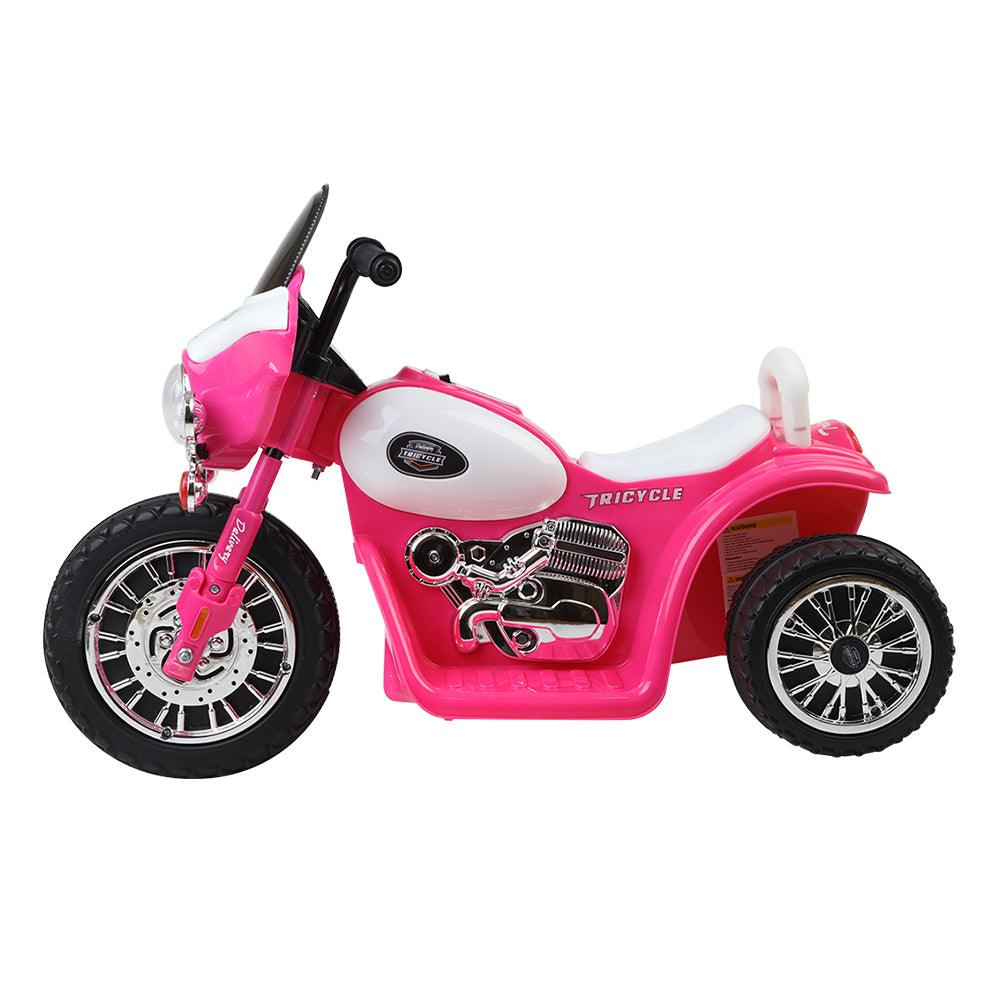 Buy Rigo Kids Electric Ride On Patrol Police Car Harley-Inspired 6V Pink discounted | Products On Sale Australia