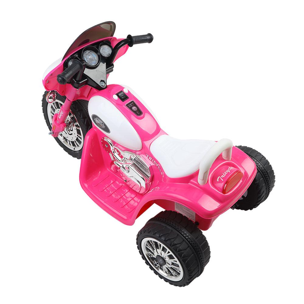 Buy Rigo Kids Electric Ride On Patrol Police Car Harley-Inspired 6V Pink discounted | Products On Sale Australia