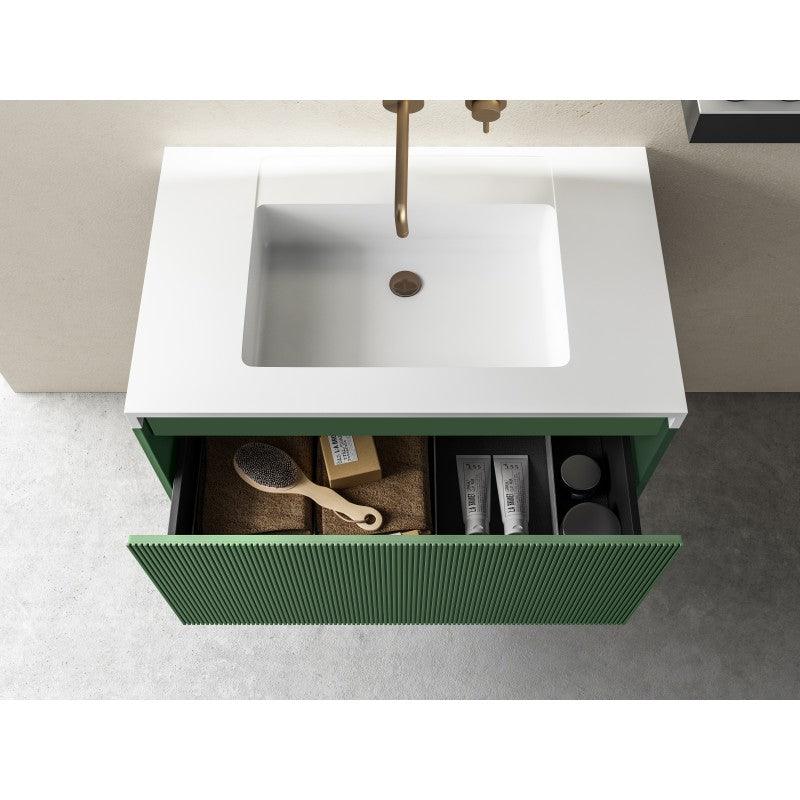 Buy Rimini wall hung bathroom vanity 800mm Rain Forest discounted | Products On Sale Australia