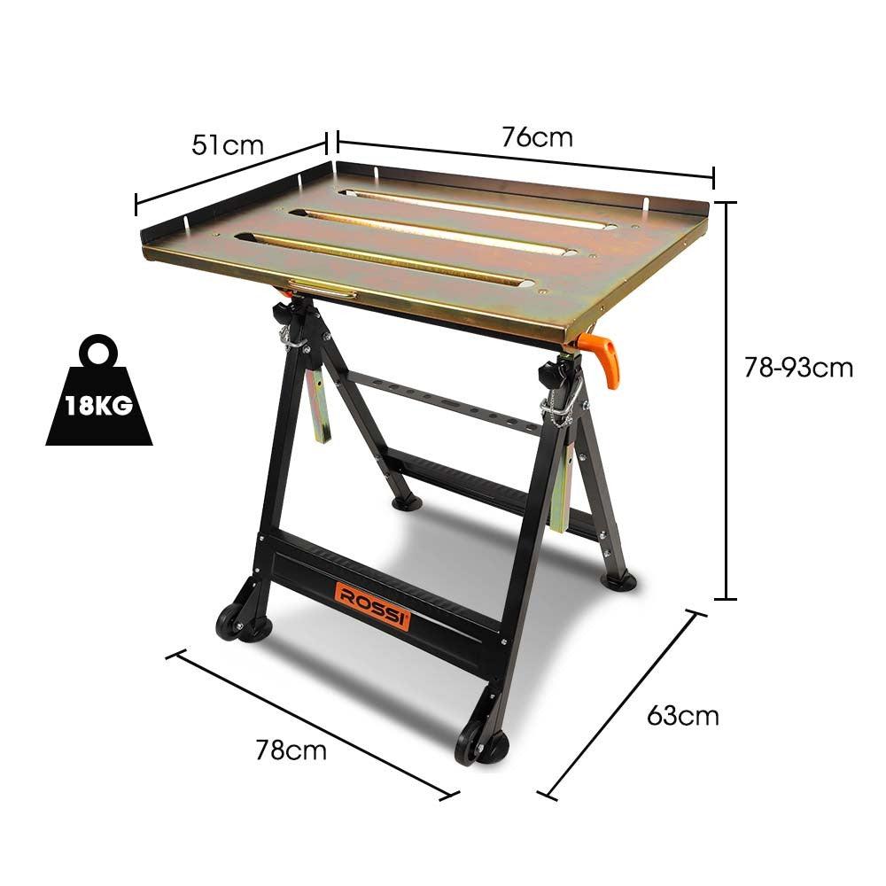 Buy ROSSI Welding Table 150kg Capacity Height and Angle Adjustable discounted | Products On Sale Australia