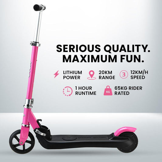 Buy ROVO KIDS Electric Scooter Lithium Ride-On Foldable E-Scooter 125W Rechargeable, Pink discounted | Products On Sale Australia