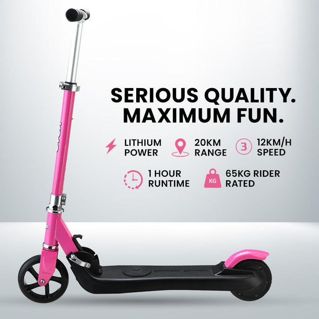 Buy ROVO KIDS Electric Scooter Lithium Ride-On Foldable E-Scooter 125W Rechargeable, Pink | Products On Sale Australia