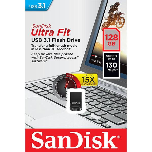 Buy SANDISK 128GB CZ430 ULTRA FIT USB 3.1 (SDCZ430-128G) discounted | Products On Sale Australia