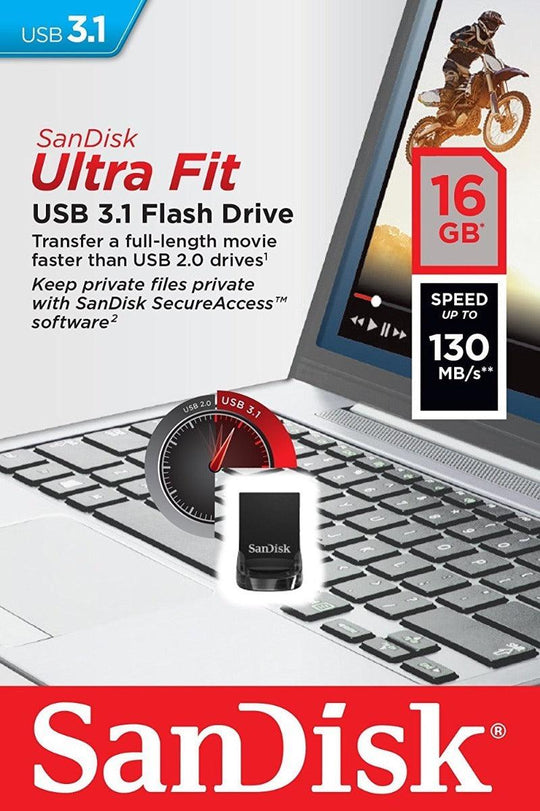 Buy SANDISK 16GB CZ430 ULTRA FIT USB 3.1 (SDCZ430-016G) discounted | Products On Sale Australia