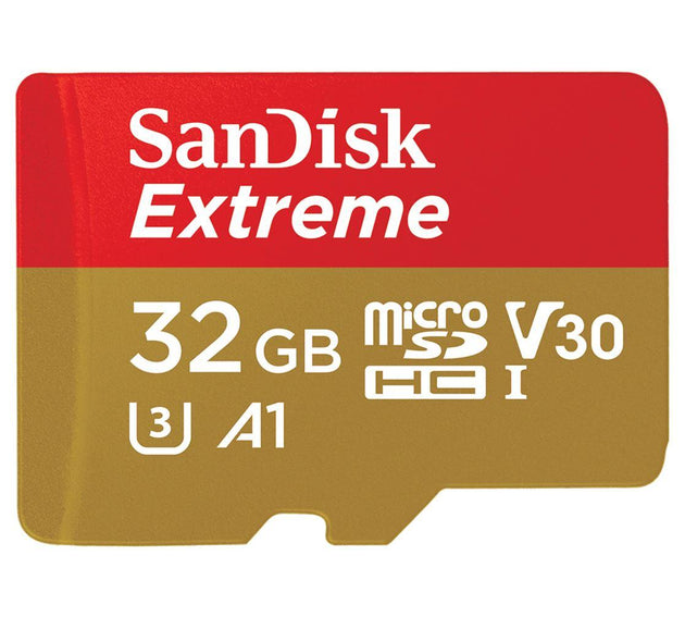 Buy SANDISK 32GB Extreme microSD SDHC SQXAF V30 U3 C10 A1 UHS-1 100MB/s R 60MB/s W 4x6 SD Adaptor Android Smartphone Action Camera Drones discounted | Products On Sale Australia