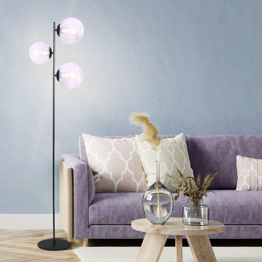 Buy Sarantino 3-Light Black Metal Floor Lamp discounted | Products On Sale Australia