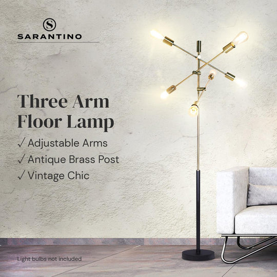 Buy Sarantino 6-Light Metal Sputnik Floor Lamp discounted | Products On Sale Australia