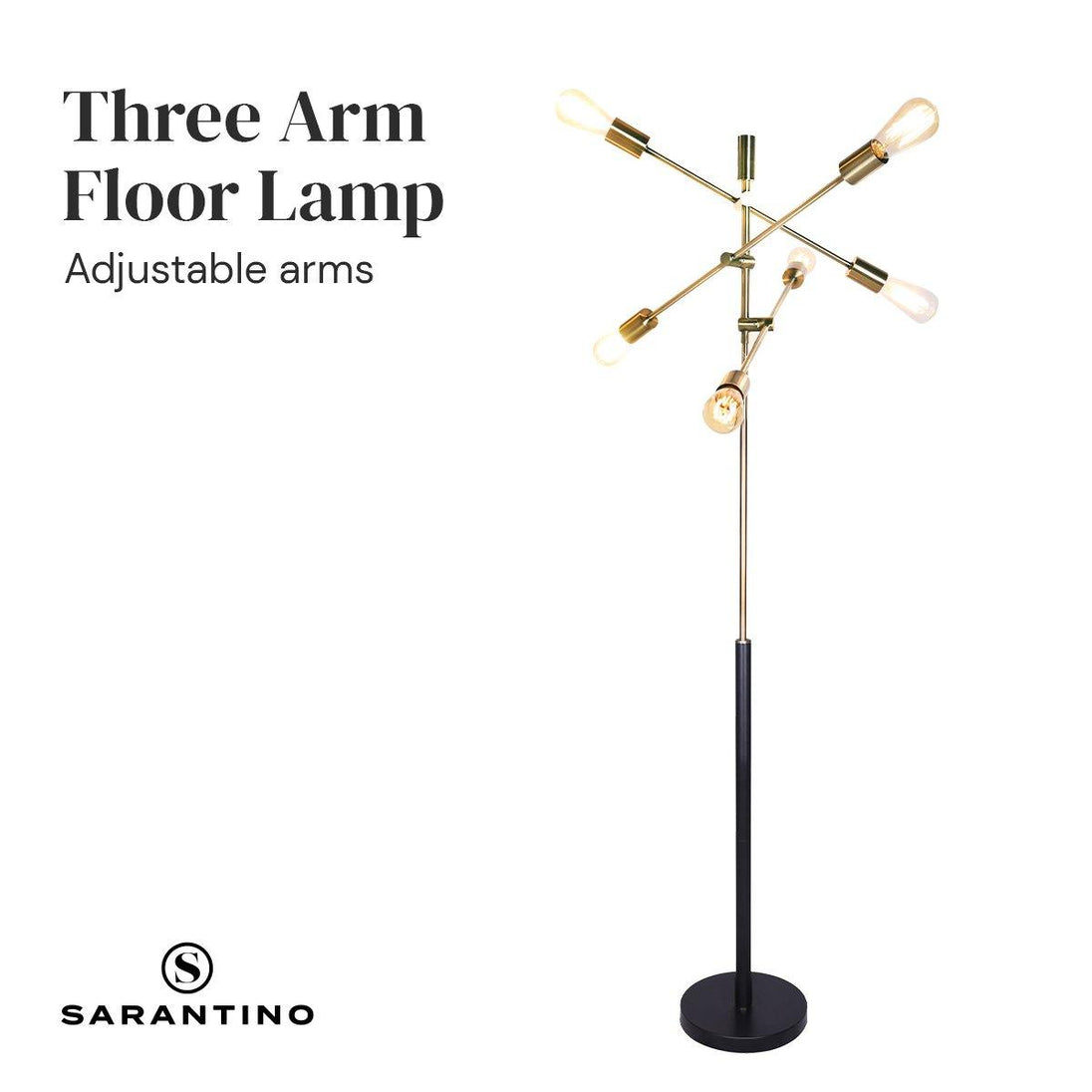 Buy Sarantino 6-Light Metal Sputnik Floor Lamp discounted | Products On Sale Australia