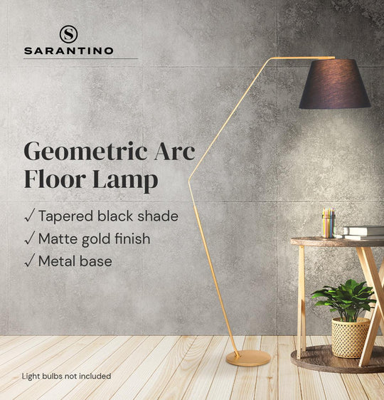 Buy Sarantino Arc Floor Lamp with Empire Shade discounted | Products On Sale Australia