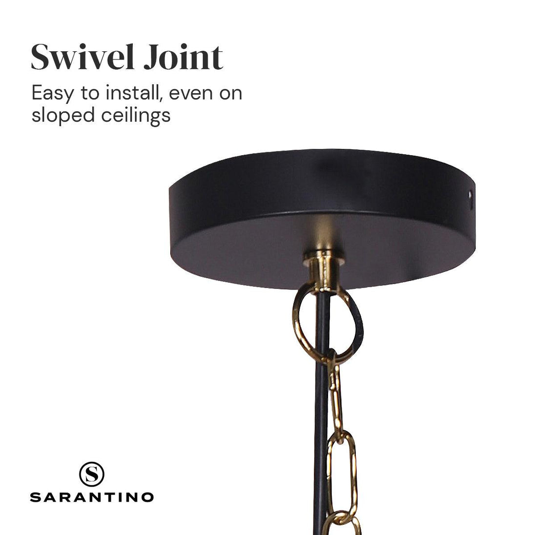 Buy Sarantino Black and Gold Pendant Light discounted | Products On Sale Australia