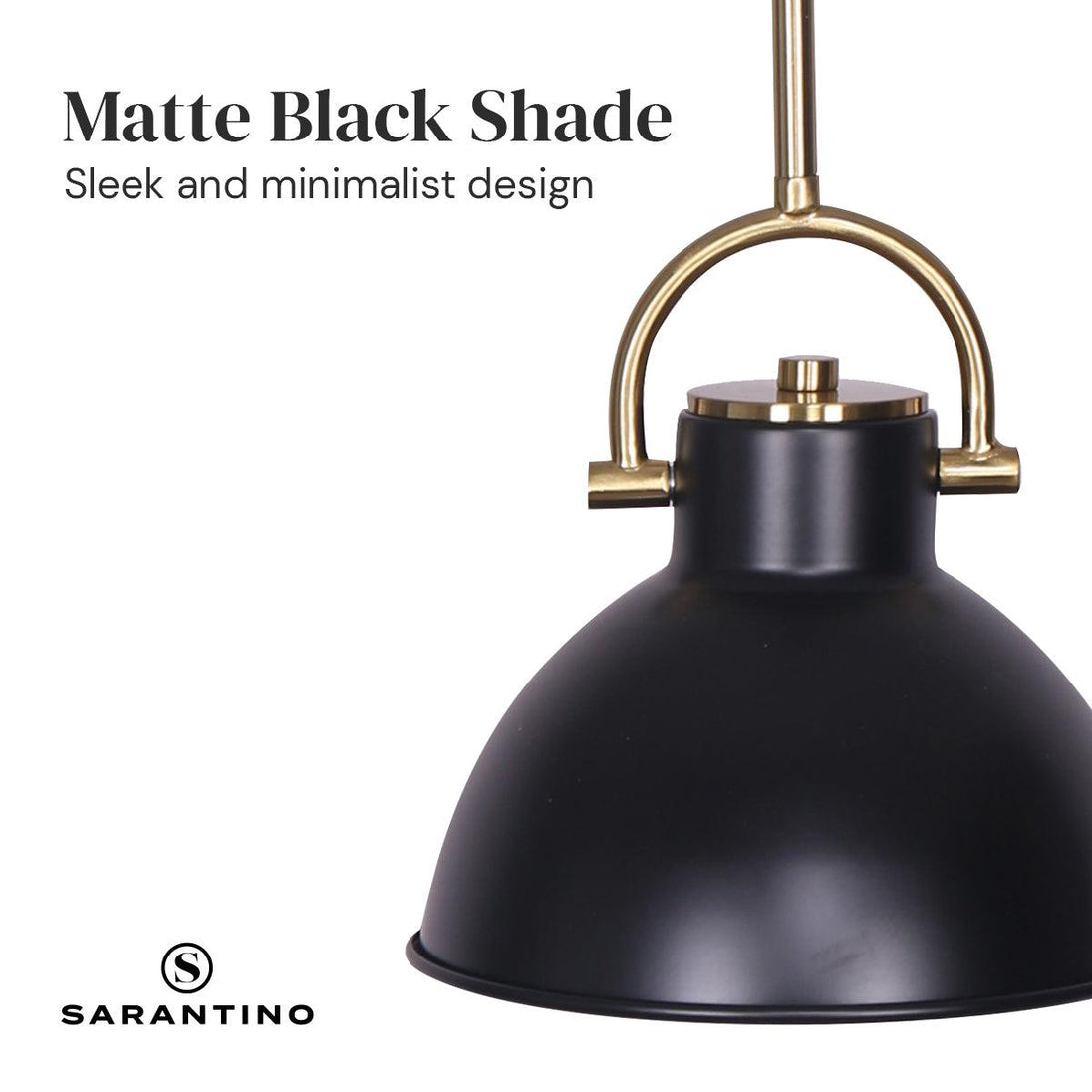 Buy Sarantino Black and Gold Pendant Light discounted | Products On Sale Australia