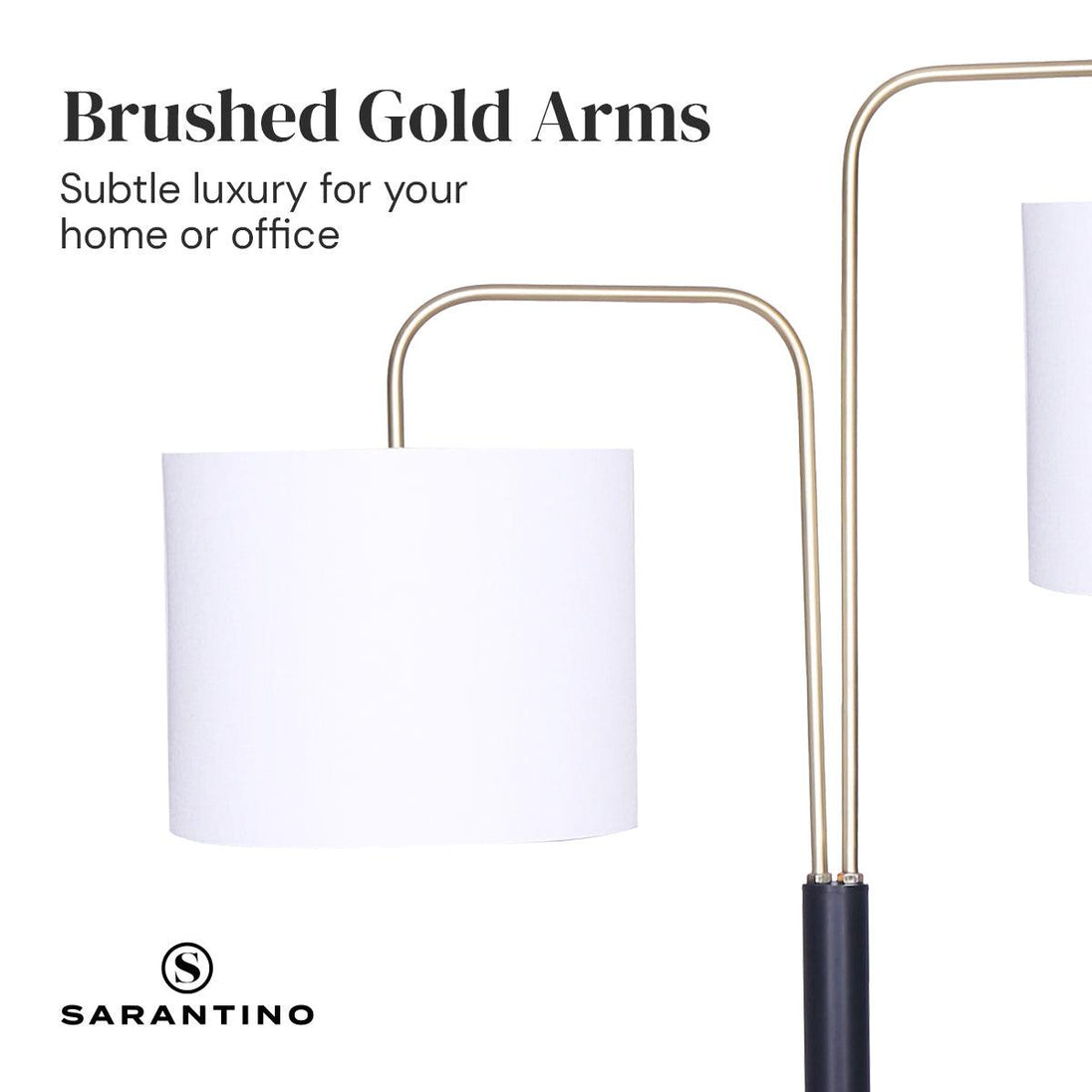 Buy Sarantino Black/Brass Finish Reading Light Electric Table Lamp discounted | Products On Sale Australia