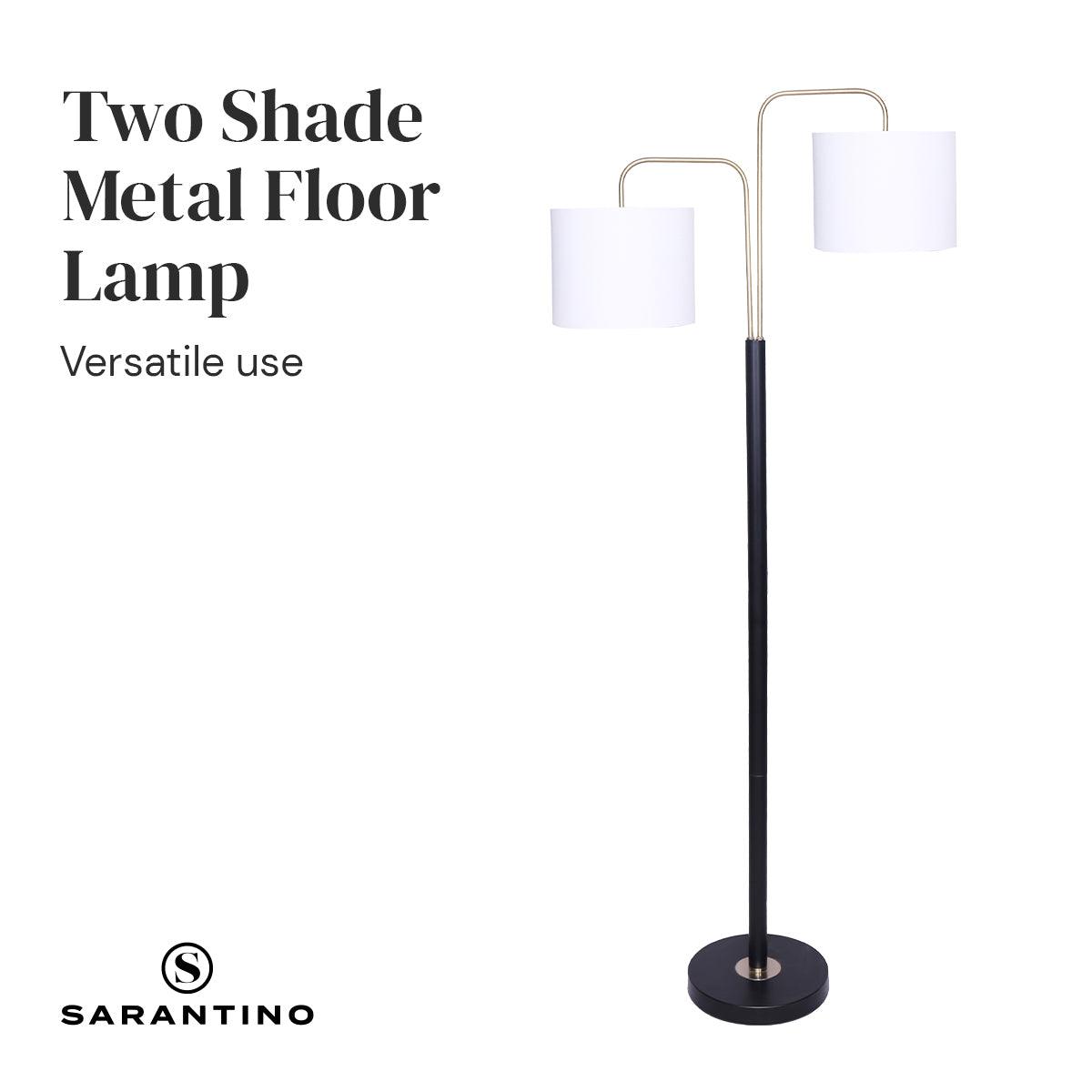 Buy Sarantino Black/Brass Finish Reading Light Electric Table Lamp discounted | Products On Sale Australia