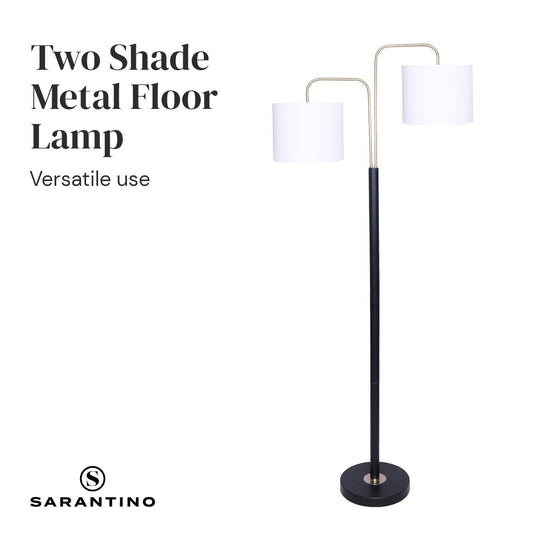 Buy Sarantino Black/Brass Finish Reading Light Electric Table Lamp discounted | Products On Sale Australia