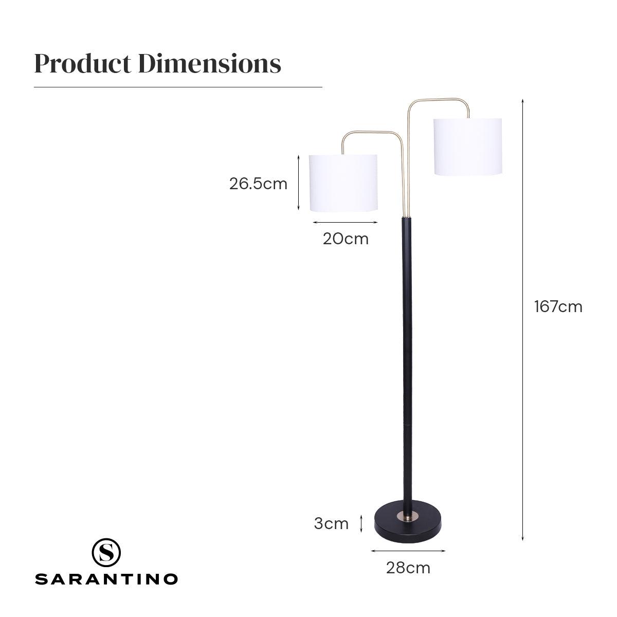 Buy Sarantino Black/Brass Finish Reading Light Electric Table Lamp discounted | Products On Sale Australia