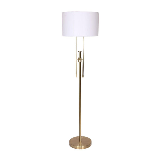 Buy Sarantino Brushed Gold Height-Adjustable Metal Floor Lamp discounted | Products On Sale Australia