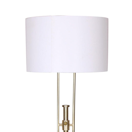 Buy Sarantino Brushed Gold Height-Adjustable Metal Floor Lamp discounted | Products On Sale Australia