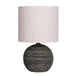 Buy Sarantino Ceramic Table Lamp With Striped Pattern In Antique Black discounted | Products On Sale Australia