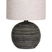 Buy Sarantino Ceramic Table Lamp With Striped Pattern In Antique Black discounted | Products On Sale Australia