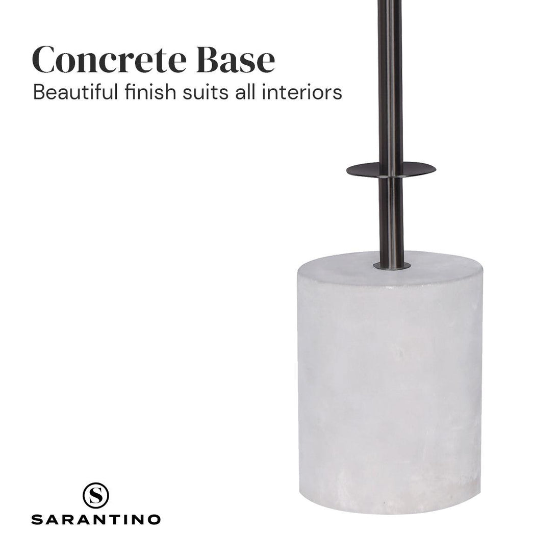 Buy Sarantino Concrete & Metal Table Lamp with Off-White Linen Shade discounted | Products On Sale Australia