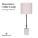 Buy Sarantino Concrete & Metal Table Lamp with Off-White Linen Shade discounted | Products On Sale Australia