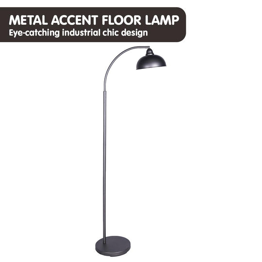 Buy Sarantino Dark Grey Floor Lamp Industrial Chic Adjustable Angle discounted | Products On Sale Australia