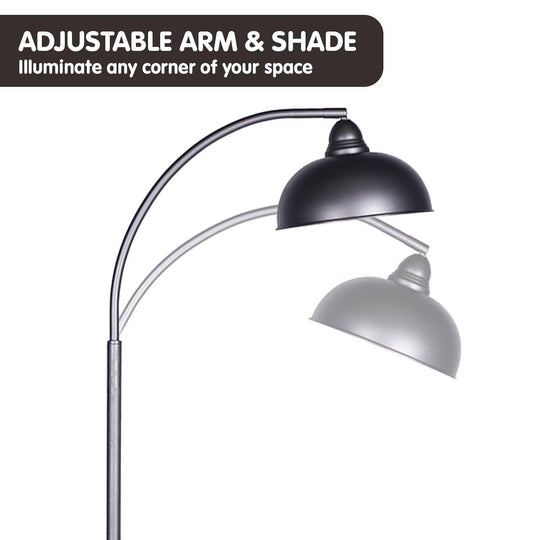 Buy Sarantino Dark Grey Floor Lamp Industrial Chic Adjustable Angle discounted | Products On Sale Australia