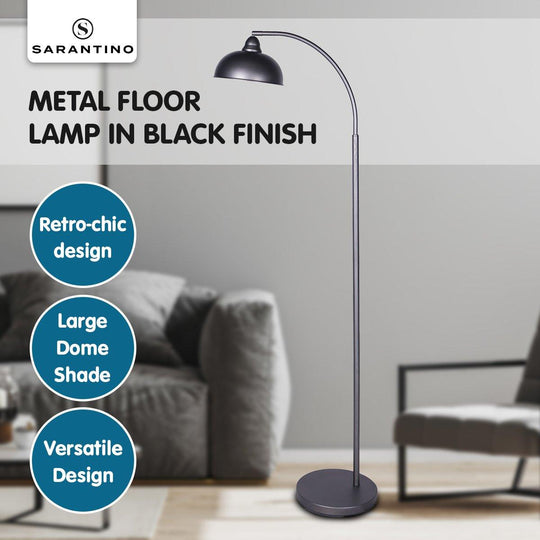 Buy Sarantino Dark Grey Floor Lamp Industrial Chic Adjustable Angle discounted | Products On Sale Australia