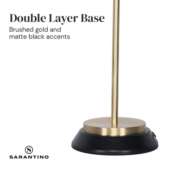 Buy Sarantino Electric Reading Light Table Lamp Brass Finish - Black discounted | Products On Sale Australia