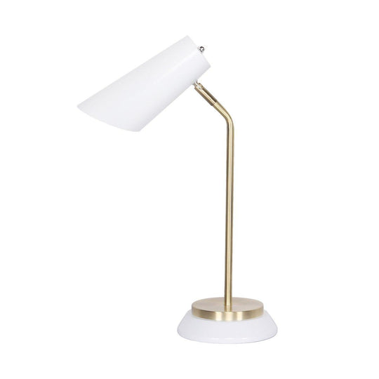 Buy Sarantino Electric Reading Light Table Lamp Brass Finish - White discounted | Products On Sale Australia