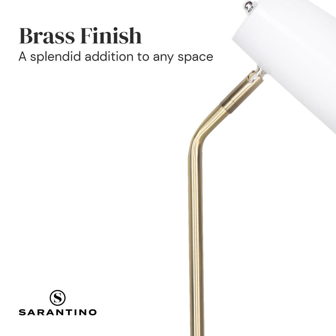 Buy Sarantino Electric Reading Light Table Lamp Brass Finish - White discounted | Products On Sale Australia