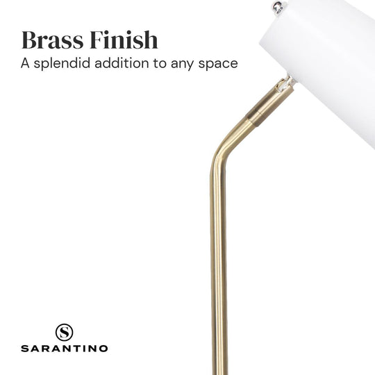 Buy Sarantino Electric Reading Light Table Lamp Brass Finish - White discounted | Products On Sale Australia